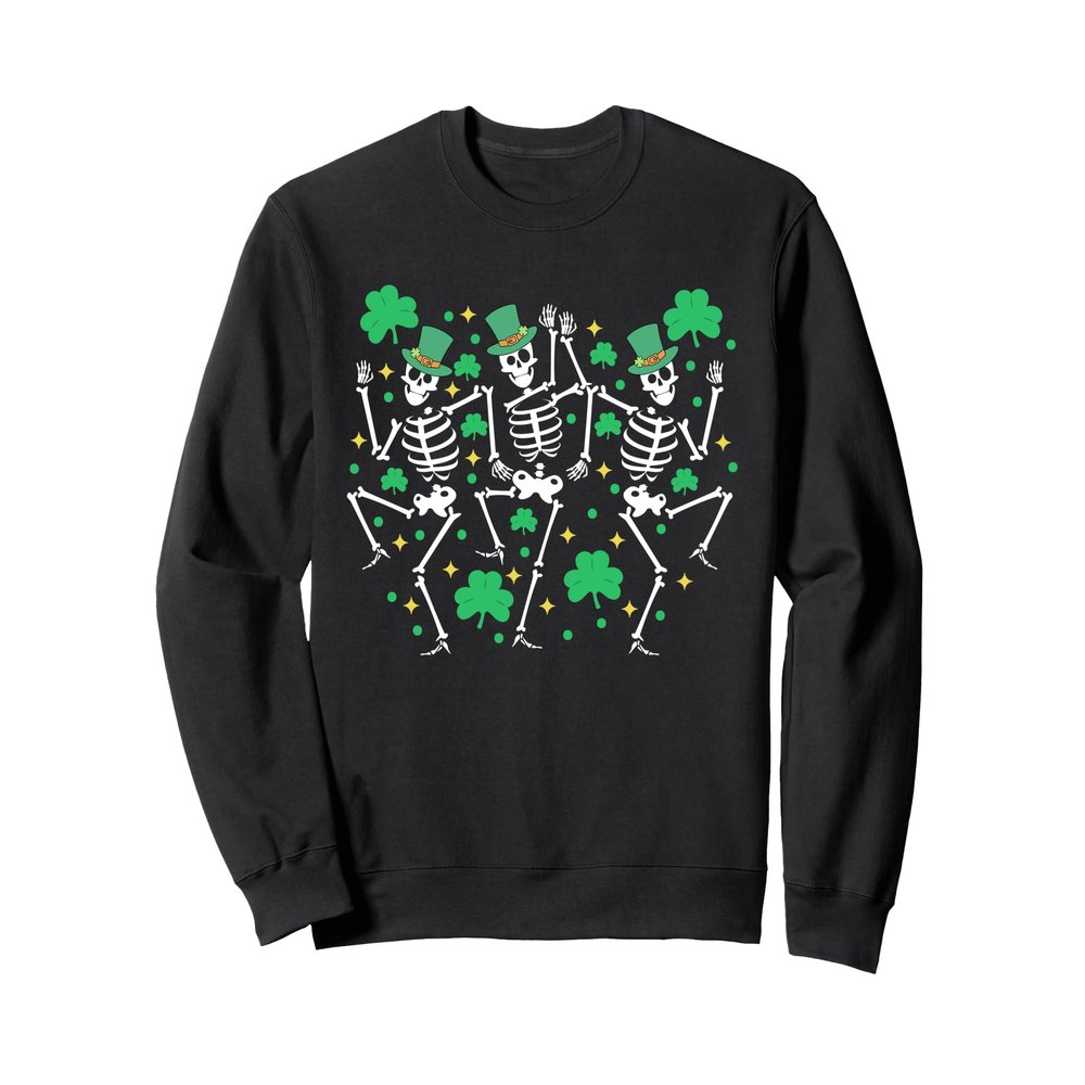 Irish Skeleton Dance Crew Funny St. Patrick's Day Adult Kids Sweatshirt