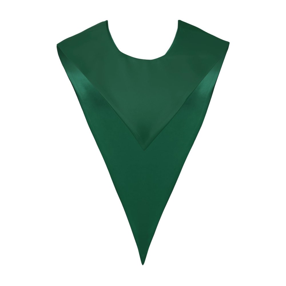 Endea Graduation Premium Adult V Stole Solid Color Unisex (Hunter Green)