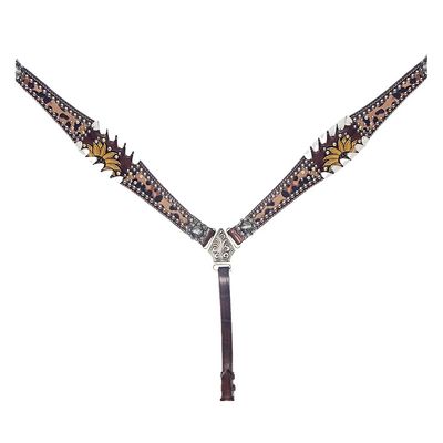 American Darling Western Horse Floral Genuine Leather Breast Collar | for Horses