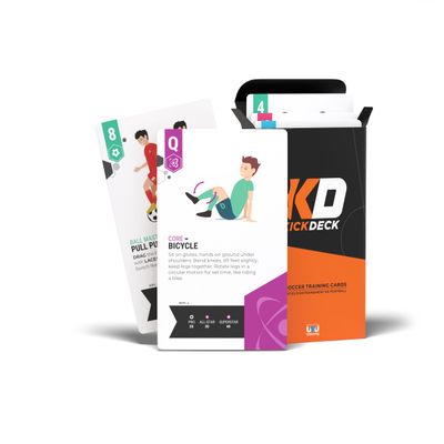 UVU Training KickDeck - 52 Card Soccer Training Program for All Skill Levels and Ages - Comprehensive Skill Development and Fun Workouts