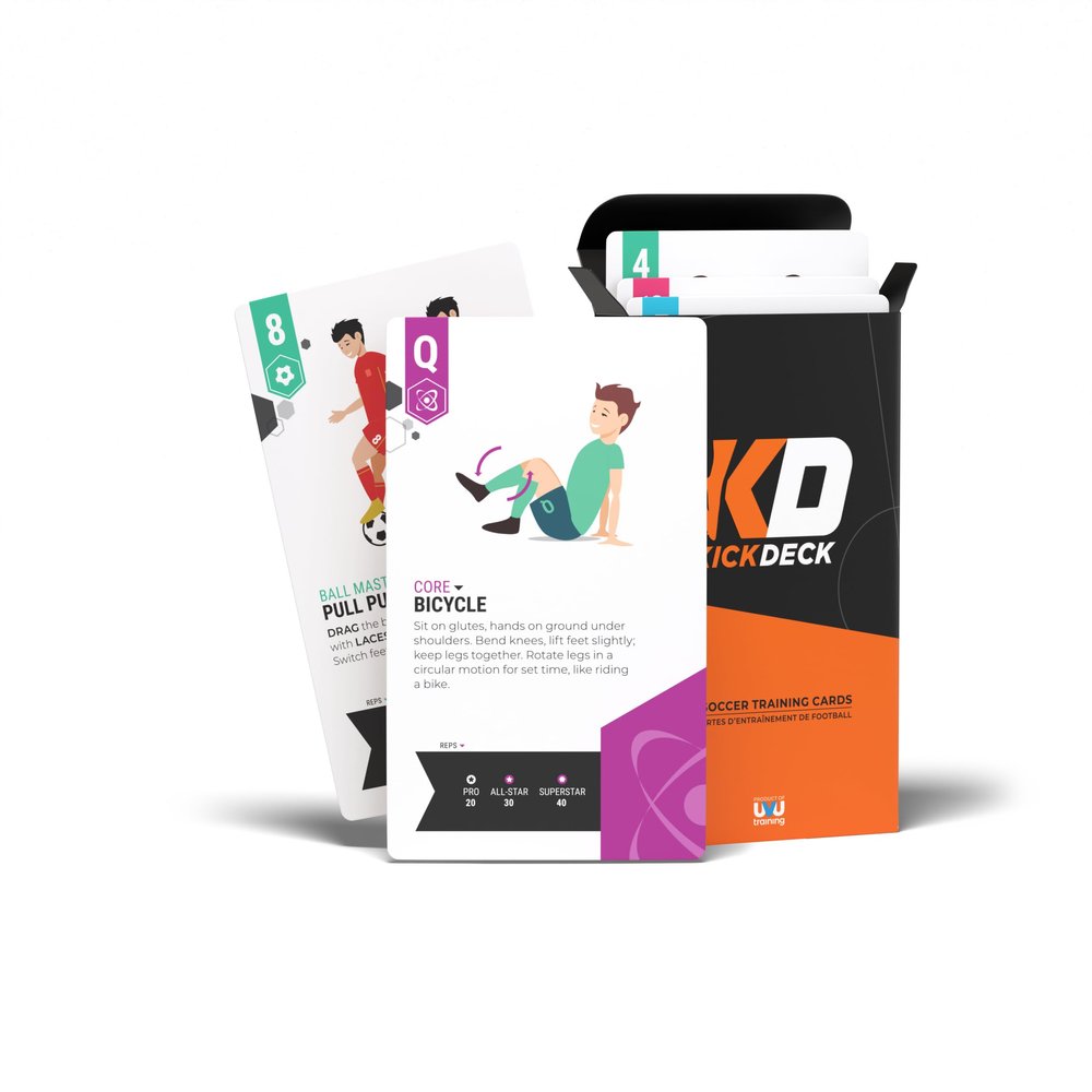 UVU Training KickDeck - 52 Card Soccer Training Program for All Skill Levels and Ages - Comprehensive Skill Development and Fun Workouts
