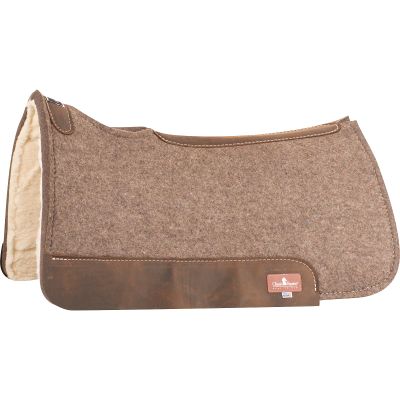 Classic Equine 100% Wool Felt Saddle Pad with Fleece Bottom, 3/4-inch Thick, 28-inch x 30-inch