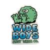 Snot Wheel Co. Skateboard Sticker Wide Boys Booger Logo 2.25" x 3.125" Blue view 1
