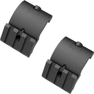 3 Slots Low Profile Adapter 45 Degree Picatinny Offset Mount Picatinny Rail Mount for Flashlight Laser (Black-2PCS)