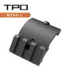 3 Slots Low Profile Adapter 45 Degree Picatinny Offset Mount Picatinny Rail Mount for Flashlight Laser (Black-2PCS) view 3