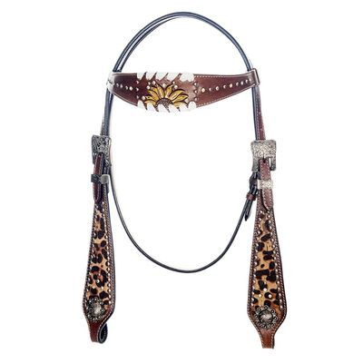 American Darling Western Horse Floral Genuine Leather Headstall | Tack for Horses
