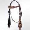 American Darling Western Horse Floral Genuine Leather Headstall | Tack for Horses view 2