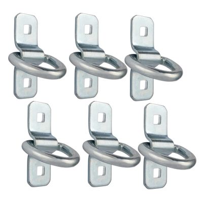 Cavo 10 PCS 3/8" Stainless Steel D-Ring Tie Down Anchors, 6000 lbs Heavy Duty Lashing Rings Kit for Trailer Pickup Van ATV SUV RV Boat Motorcycle, Cargo Surface Mount Hooks, Trucks Bed Anchors