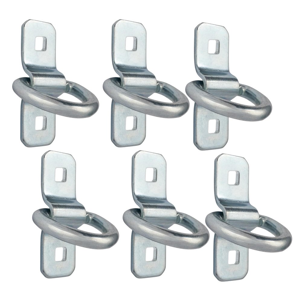 Cavo 10 PCS 3/8" Stainless Steel D-Ring Tie Down Anchors, 6000 lbs Heavy Duty Lashing Rings Kit for Trailer Pickup Van ATV SUV RV Boat Motorcycle, Cargo Surface Mount Hooks, Trucks Bed Anchors