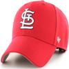 47 Brand MLB Team Color Primary Logo MVP Adjustable Structure Baseball Cap Hat, Adult One Size Fits All - St Louis Cardinals Red view 1