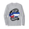 Haitian Honduran Hearts Haiti Honduras Flags Long Sleeve T-Shirt view 1
