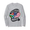 South African American Hearts USA South Africa Flags Long Sleeve T-Shirt view 1