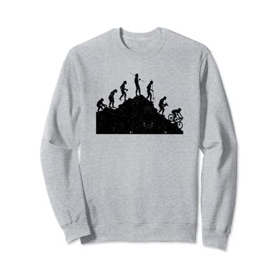 Mountain Biking Evolution Vintage MTB Bicycle Bike Rider Sweatshirt