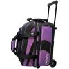 Pyramid Path Pro Deluxe Double Roller Bowling Bag (Black/Purple) view 1