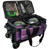 Pyramid Path Pro Deluxe Double Roller Bowling Bag (Black/Purple) view 2