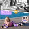 FIODAY Knee Pads for Kids Adjustable Kids Knee Pads and Elbow Pads with Wrist Guard for Girls Roller Skates Cycling Bike Skateboard Scooter Knee Pads, 3-8 Years,Rainbow Mermaid view 2