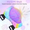 FIODAY Knee Pads for Kids Adjustable Kids Knee Pads and Elbow Pads with Wrist Guard for Girls Roller Skates Cycling Bike Skateboard Scooter Knee Pads, 3-8 Years,Rainbow Mermaid view 4