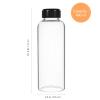 MAGICLULU Stylish Glass Water Bottle Insulated Sports Water Bottle Straw Leakproof for Camping Hiking view 2