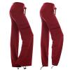 Yoga Flare Leggings Womens Relaxed Fit Soft Bootcut Cargo Yoga Pants Workout Leggings Pocketed Joggers Gym Sweatpants Red view 2