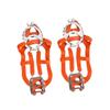 LIFKOME Outdoor Teeth Crampons Ice Cleat Spikes for Hiking Climbing Walking Durable Stainless for Winter Traction Orange view 1