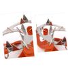 LIFKOME Outdoor Teeth Crampons Ice Cleat Spikes for Hiking Climbing Walking Durable Stainless for Winter Traction Orange view 3