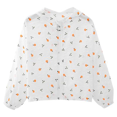 Boys Girls Sun Protective Lightweight Jacket with Hood Ultra-thin Breathable Zip Cartoon Print (White-1, 18-24 Months)