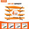 VEVOR Kayak Storage Rack, 4-Capacity Wall Mounted Steel Kayak Holders for Kayak Canoe Paddle Board, Kayak Storage Hooks with Adjustable Padded Arms, 400 LBS Load Kayak Hanger for Indoor Outdoor Garage view 2