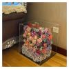 Clear Acrylic Display Case for Collectibles, Dustproof Durable Showcase Cube Shaped Countertop Box with Black Base, Transparent Container for Collectibles Toys Home Organization ( Color : Black base , view 1