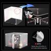 Clear Acrylic Display Case for Collectibles, Dustproof Durable Showcase Cube Shaped Countertop Box with Black Base, Transparent Container for Collectibles Toys Home Organization ( Color : Black base , view 3