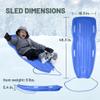 Slippery Racer Downhill Xtreme Flexible Adults and Kids Plastic Toboggan Snow Sled & Downhill Xtreme Flexible Adults and Kids Plastic Toboggan Snow Sled view 3