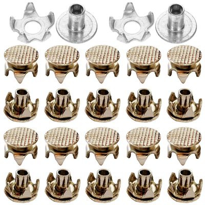 SquEqu 30 Set Ice Cleats Spikes Replacement Non Slip Gripper Spike Ice Snow Grips Steel Studs for Shoes and Boots Crampon Traction Cleats Spikes Walking on Snow and Ice Replace Spare Parts