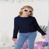 GRACE KARIN Girls Navy Sweater Cardigan Long Sleeve Cable Knit Little Kids Button Front Cropped Sweaters Size 8 view 2