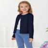 GRACE KARIN Girls Navy Sweater Cardigan Long Sleeve Cable Knit Little Kids Button Front Cropped Sweaters Size 8 view 4