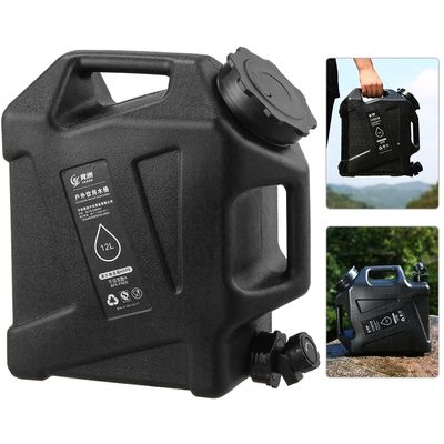 ALINUOYQ 3.2 Gallon(12L) Water Containers With Spigot, Camping Water Tank No Leakage Portable Water Jug, Multifunction Emergency Water Storage Container For Outdoor Hiking Camping Picnic Supplies