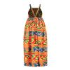16Y Strap Outfits Kids Girls Ankara Dresses Traditional Dashiki Dress Princess Backless Baptism (Orange #2, 1-2 Years) view 4
