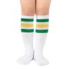 American Trends Green Yellow Stripes Toddler Knee High Tube Socks for Boys Girls School Uniform Striped Long Sports Athletic Socks 3-6 Years view 1