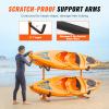 VEVOR Freestanding Kayak Storage Rack, Kayak Stand for 4 Kayak Canoe Paddleboard, Heavy-duty Steel Kayak Hanger Holder with Padded Arms and Adjustable Width, 220LBS Max Load, for Indoor Outdoor Garage view 4