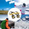 QANYEGN 1 Pair 10 Teeth Crampon Traction Cleats, Crampons Chain Spikes Shoes, Unisex Traction Snow Grips for Hiking, Climbing, Mountaineering view 3