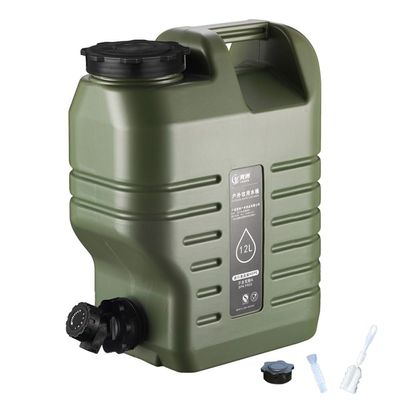 ALINUOYQ 3.2 Gallon(12L) Water Containers With Spigot, Camping Water Tank No Leakage Portable Water Jug, Multifunction Emergency Water Storage Container For Outdoor Hiking Camping Picnic Supplies