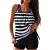 2024 Women's Tankini Swimsuits Two-Piece Tummy Control Bathing Suits Floral Printing Swim Dress for Women with Boyshorts view 1