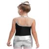 Hansber Kids Girls 3Pcs Gymnastics Outfits Sleeveless Ballet Dance Leotard Athletic Biketard Unitard with Shorts Set Silver 8 view 2