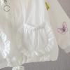 Girls Summer Butterfly Print Long Sleeve Coat Sun Protective Hooded Zipper Pocket Outwear Girls (White, 4-5 Years) view 3