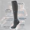 IMAGERIO 6 Pairs Compression Socks for Women and Men Circulation, 20-30 mmhg Knee High Best Support for Athletic Running, Cycling, Hiking, Medical, Nurse, Recovery -Gray (XXL) view 3