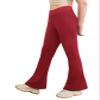 Girl's Athletic Leggings Cross High Waisted Flare Pants Yoga Bootcut Pants Solid Color Full Length Bell Bottoms view 2