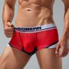 Wayonge Mens Boxers Briefs Breathable Mens Trunk Underpanties for Daily Wear Men's Underwear (Medium,Red) view 3