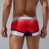 Wayonge Mens Boxers Briefs Breathable Mens Trunk Underpanties for Daily Wear Men's Underwear (Medium,Red) view 4