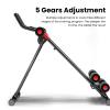 Ab Workout Equipment, Height Adjustable ab Trainer, Ab Machine Abdominal Exercise Equipment for Home Gym, Full Body Workout Equipment, Foldable Waist Trainer Suitable for Beginner Red Black view 3