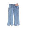 Infant Kids Girls Jeans Elastic Slim Vintage Casual Flared Pant Daily Wearing High Waist Elastic (Blue, 6-7 Years) view 1