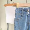 Infant Kids Girls Jeans Elastic Slim Vintage Casual Flared Pant Daily Wearing High Waist Elastic (Blue, 6-7 Years) view 2