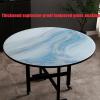 Round Glass Table Top, Imitation Marble Texture, Round Glass Dining Table Top, Round Tempered Glass Table Top, Thick Tempered Glass Round Table Top, Long Lasting Clear Glass ( Color : Red , Size : 100 view 2